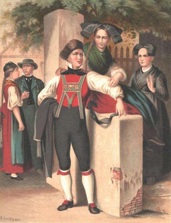 Couple From Baden by Albert Kretschmer, 1890